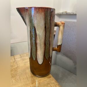 Vintage DRYDEN Pottery stoneware signed Large Pitcher
